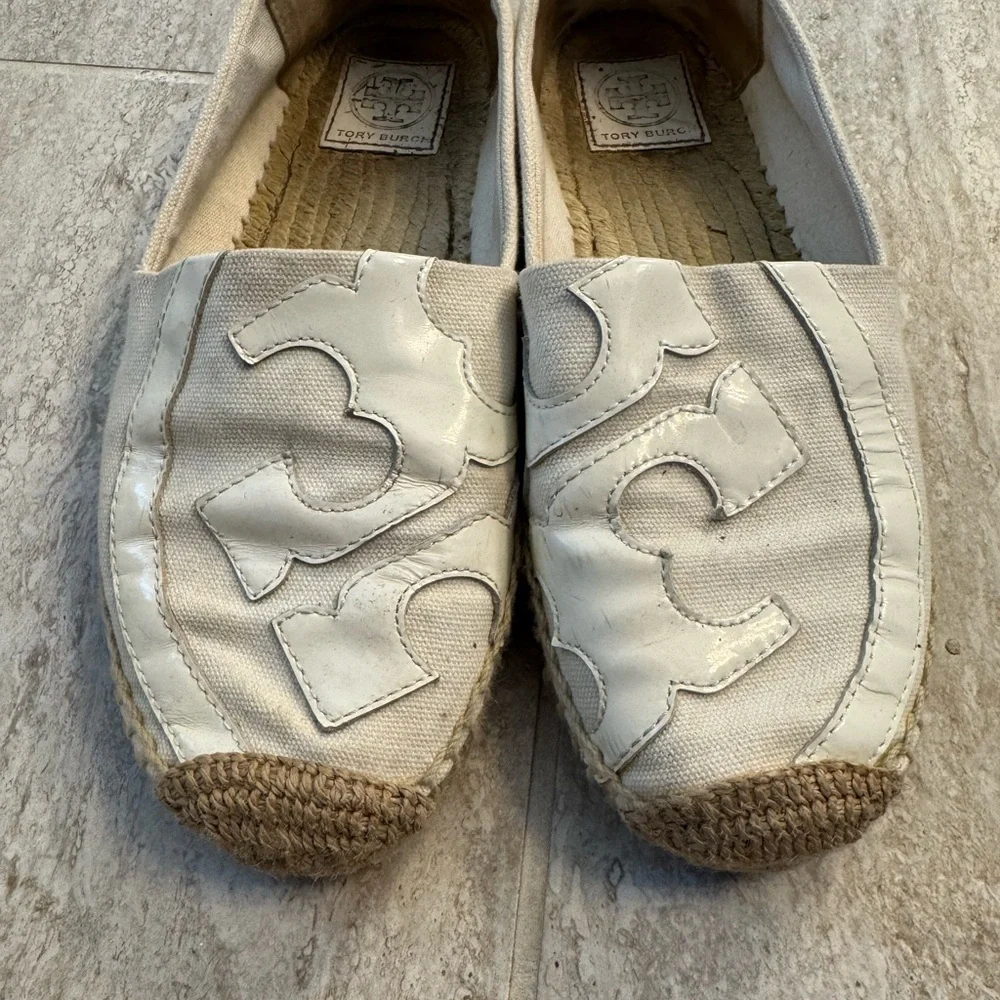 Tory Burch Beige Espadrille Slip-Ons